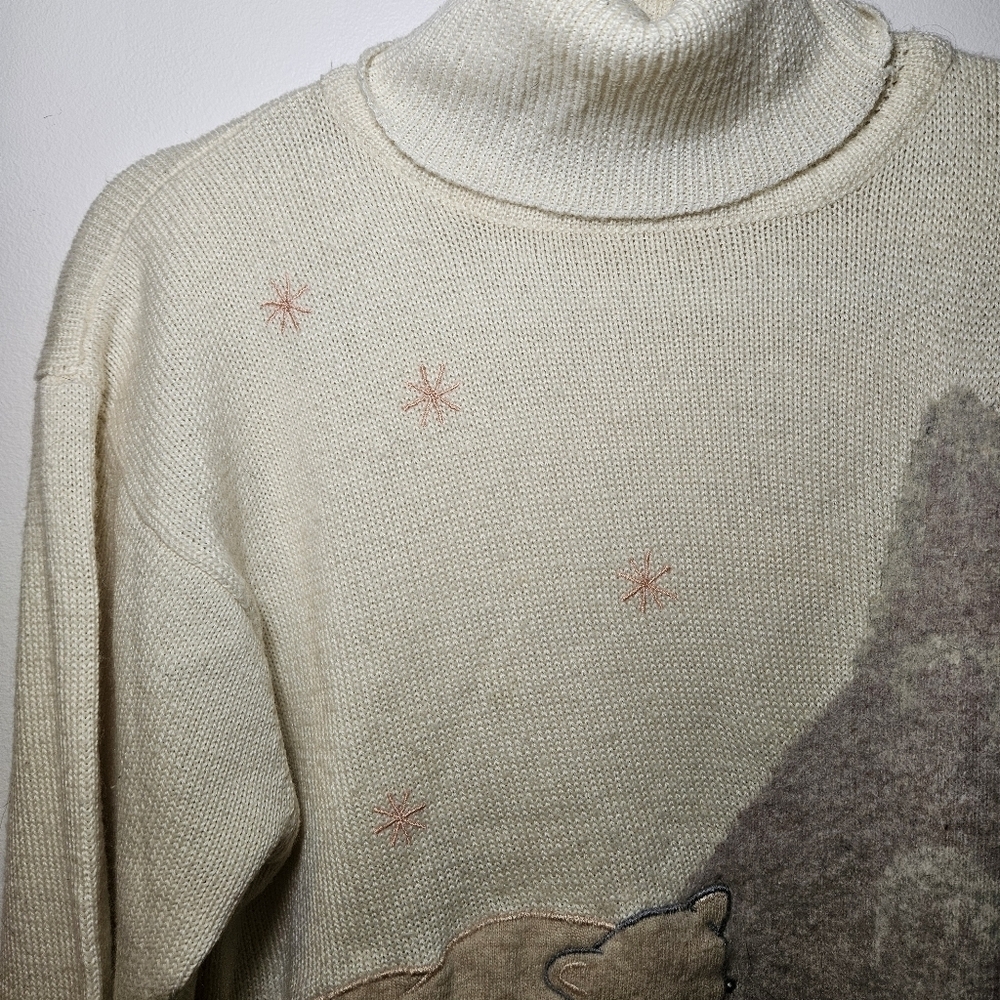 Vintage Polar Bear Graphic Wool Blend Sweater - Picture 5 of 8